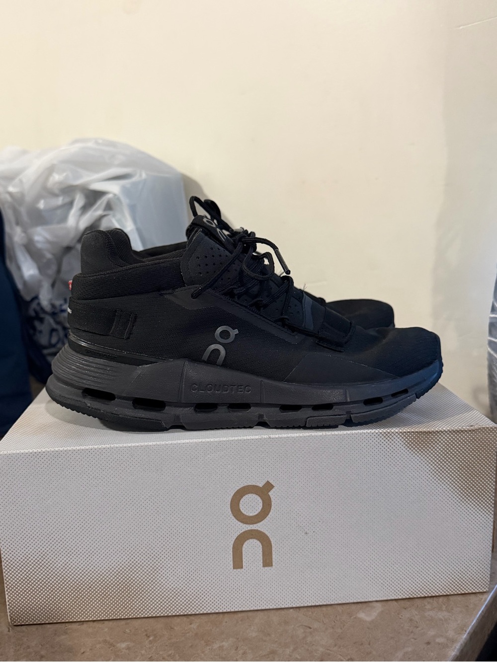 On Running Black CloudNova 2 Athletic Sneakers